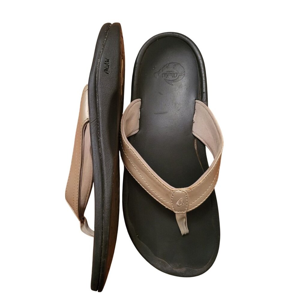 OluKai Women's Sandals - Black and gold